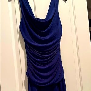Indigo formal wear dress, size 10. Worn once, like new. Cowl neck, sleeveless